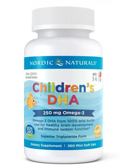Children's DHA 250 mg 360 Mini Soft Gels Nordic Naturals (256719700)