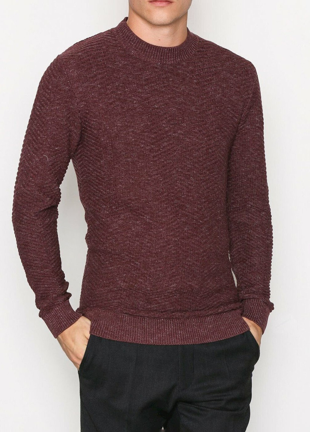Бордовый свитер Selected