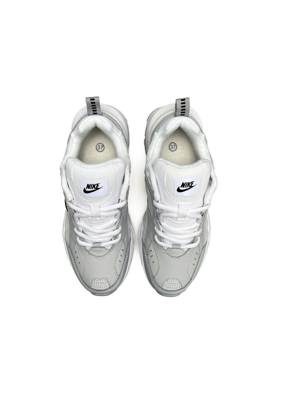 Білі осінні кросівки жіночі, китай Nike M2K Tekno White Gray Black