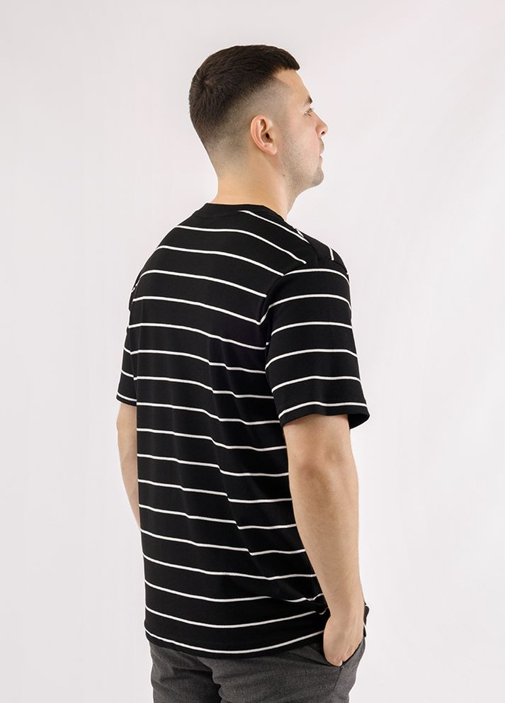 Чорна футболка чоловіча короткий рукав колір чорний цб-00227217 Figo
