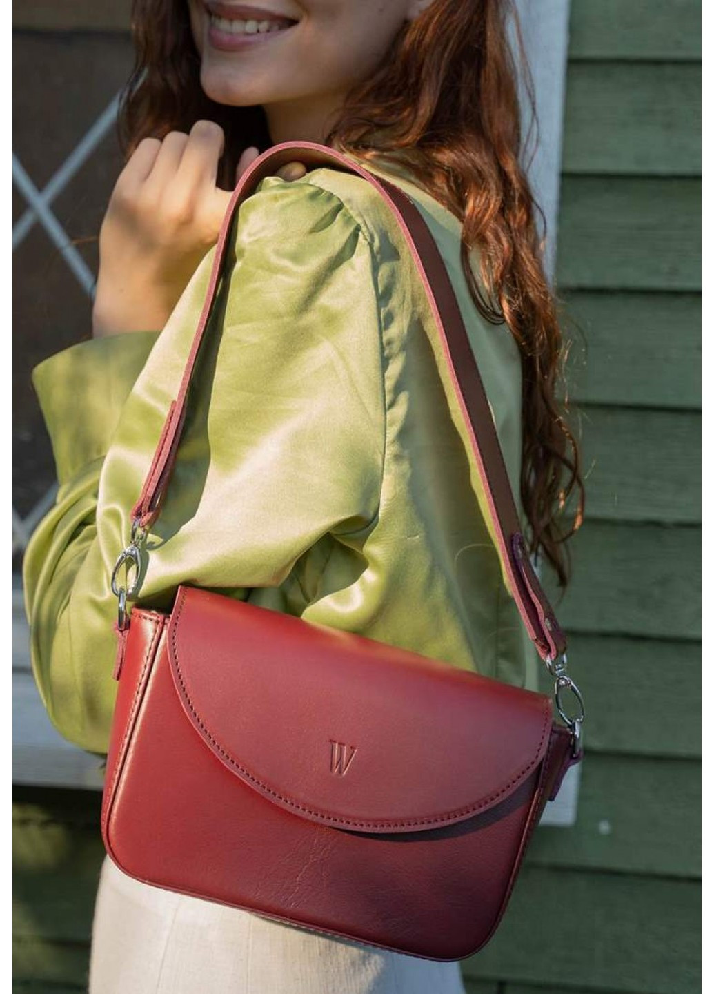 Женская кожаная сумка Molly бордовая TW-MOLLY-VIN The Wings (263519050)