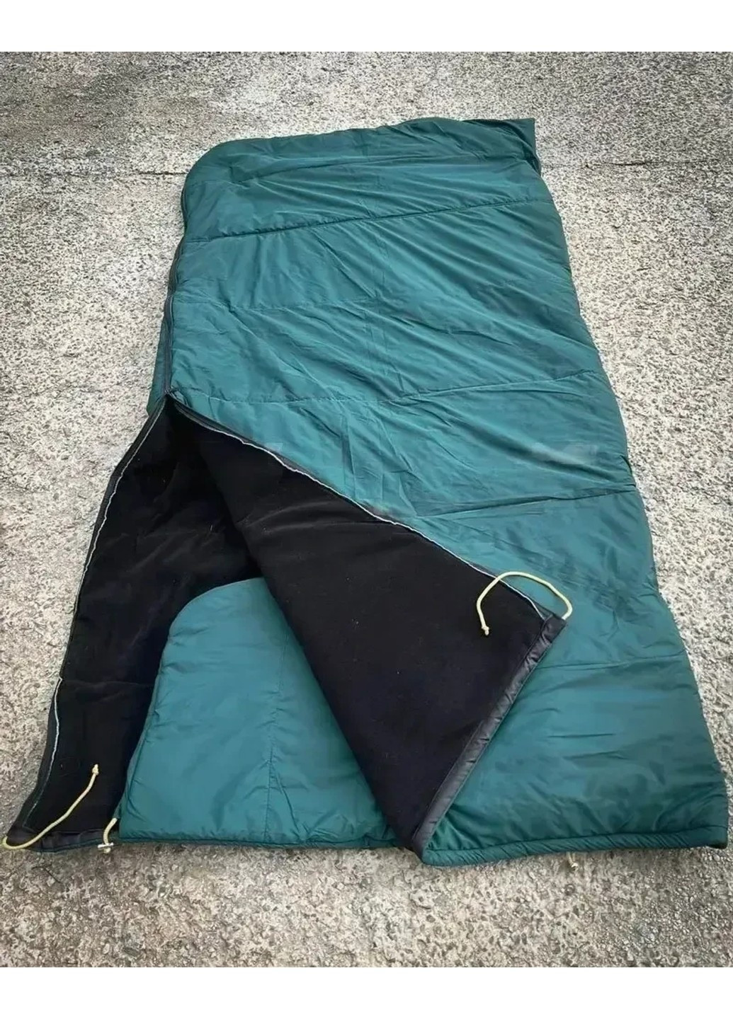 Спальный мешок зимний одеяло на синтепоне и флисе 100х210 хаки No Brand (258081990)