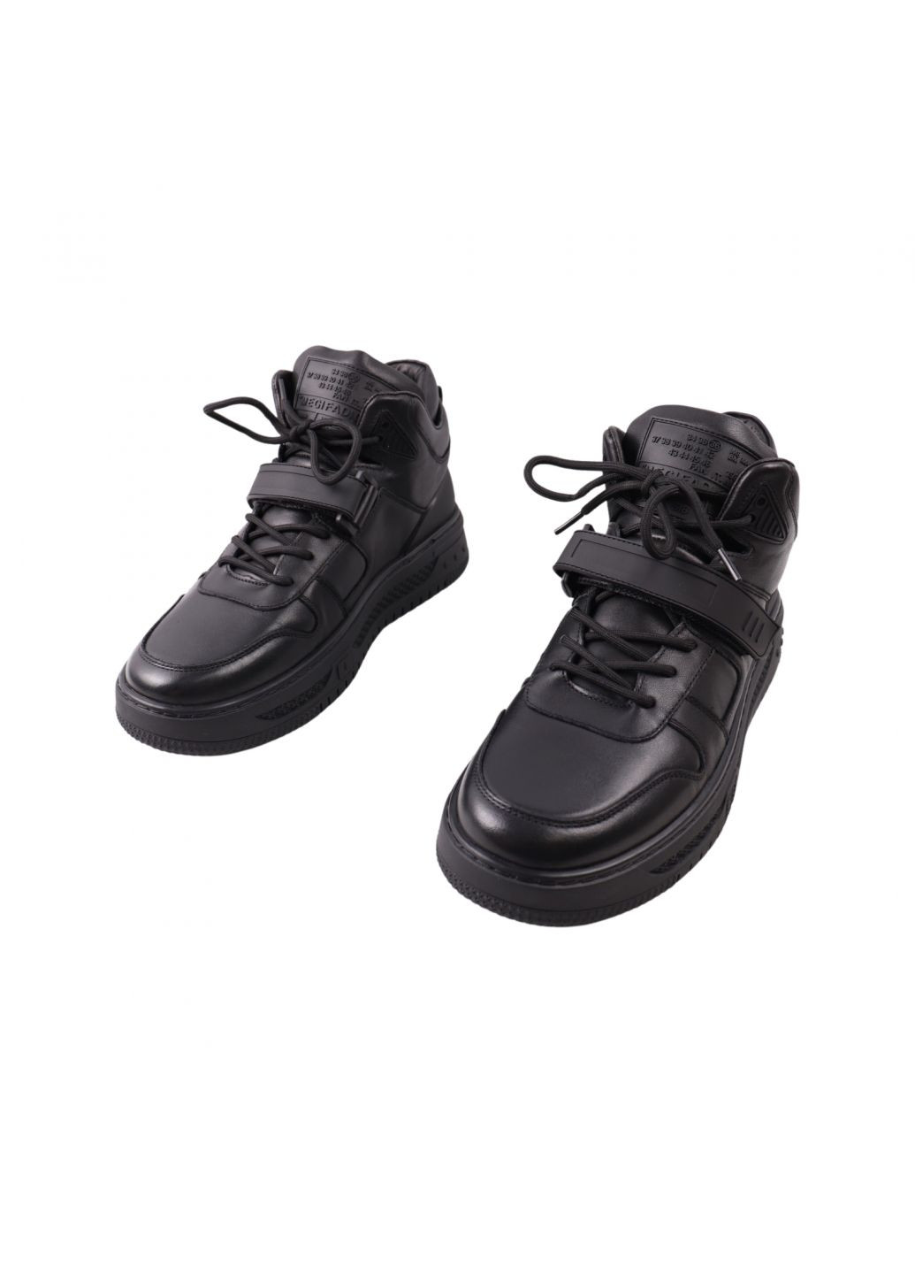 Черные ботинки мужские черные натуральная кожа Berisstini