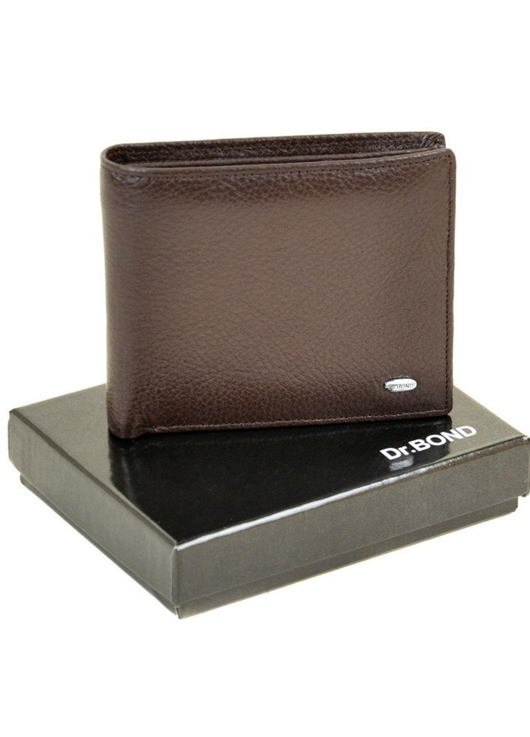 Шкіряний чоловічий гаманець Dr.Bond MSM-3 brown Dr. Bond (261551176)