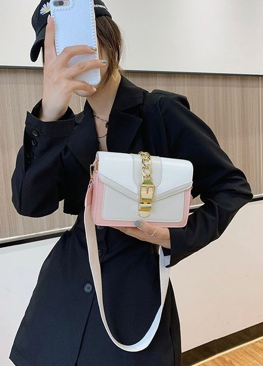 Женская классическая сумка 10185 кросс-боди розовая No Brand (262973194)