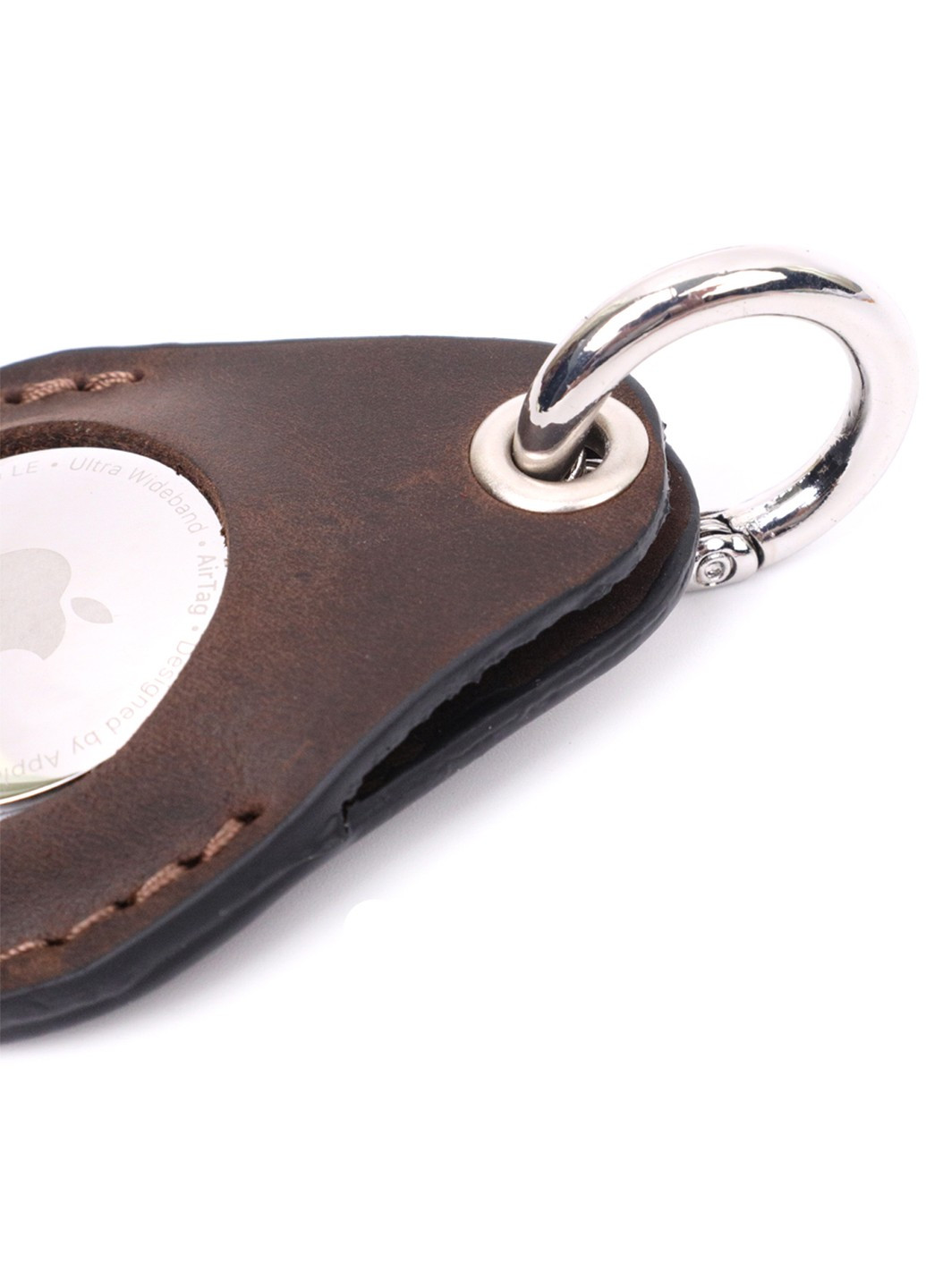 Надежный брелок-держатель для Apple AirTag из винтажной кожи 11615 Коричневый Grande Pelle (267507136)