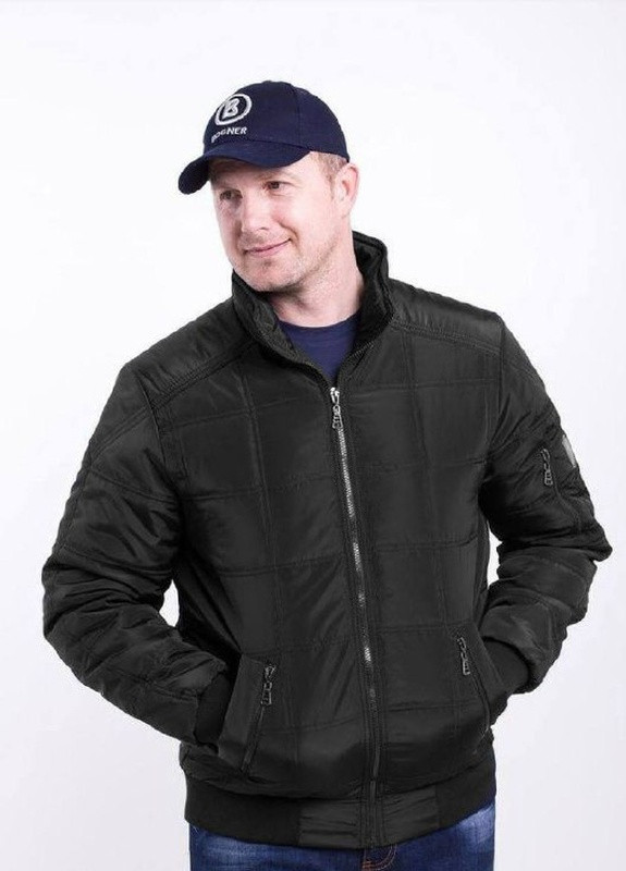 Черная демисезонная мужская демисезонная куртка большого размера SK
