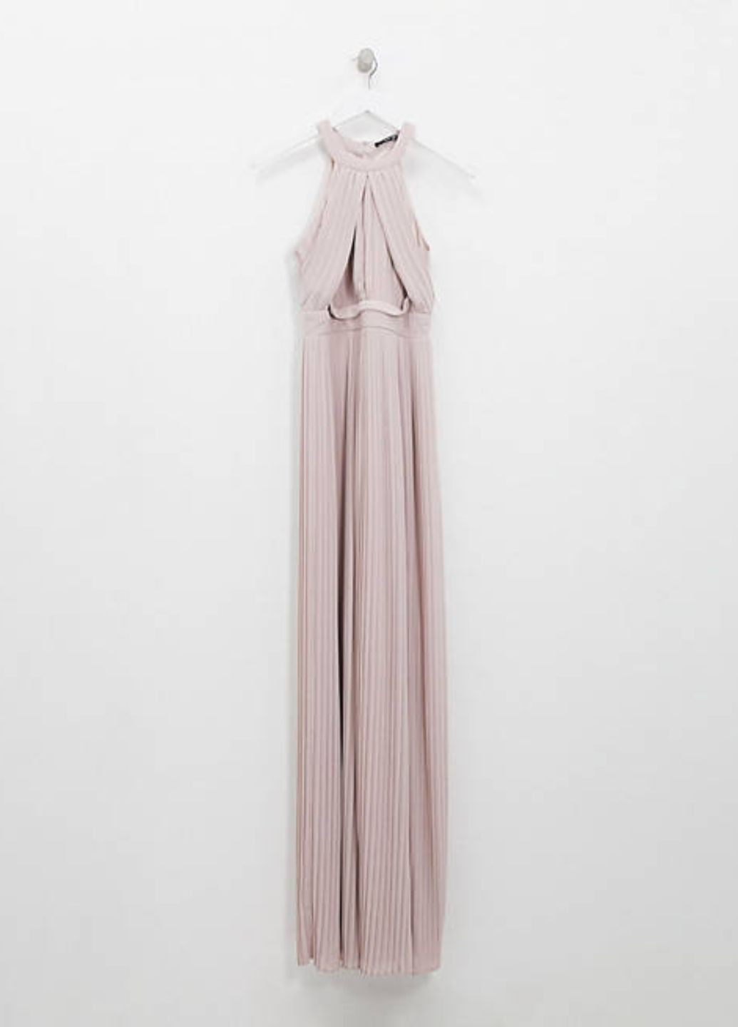 Розовое праздничный платье вечернее макси плисе пыльная роза плиссированное Tfnc однотонное