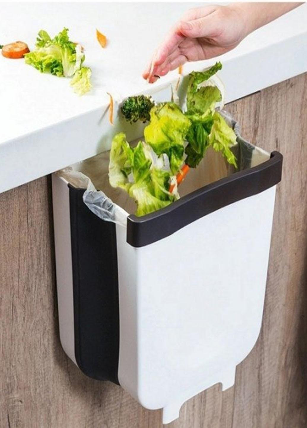 Контейнер складний підвісний відро для сміття на двері кухонної шафи 23,5х21х14,5 см 5 л Stenson (260009573)