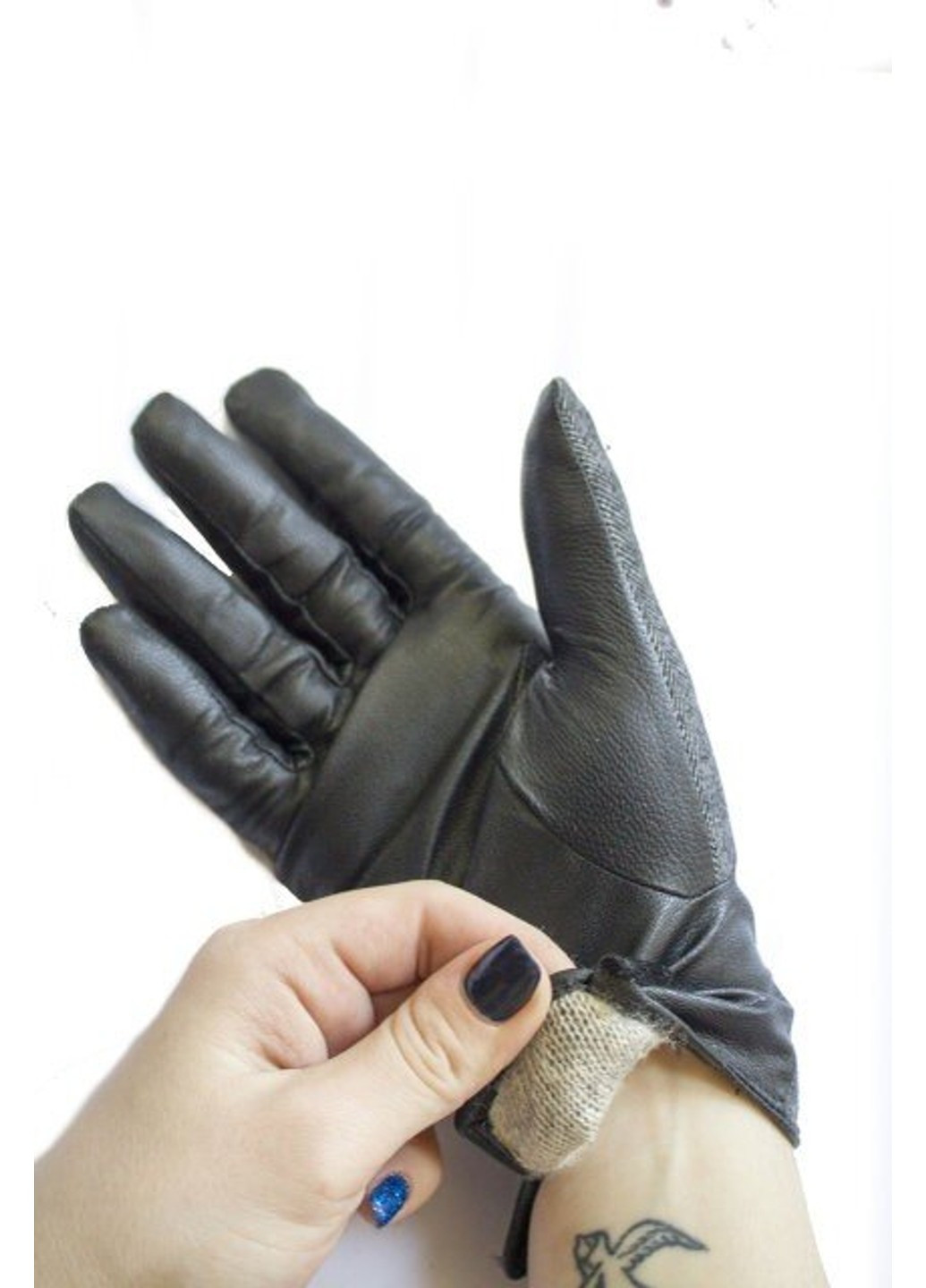 Женские комбинированные серые перчатки L Shust Gloves (266142989)