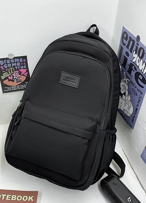 Рюкзак JINISIAO чоловічий жіночий дитячий шкільний портфель чорний No Brand (276001447)