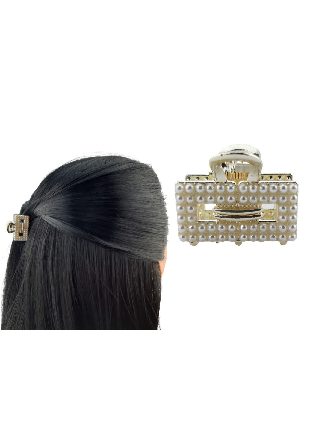 Заколка для волосся краб з перлами Luvete (258042732)