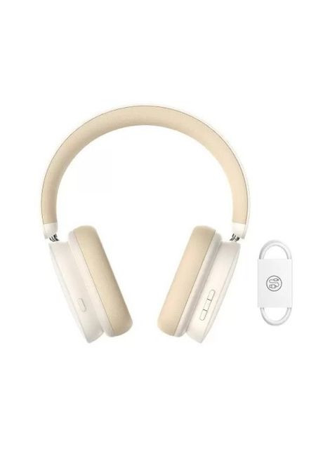 Бездротові навушники Bluetooth Bowie (шумопридушення, BT 5.2, AUX, до 70 годин роботи) - Білий Baseus h1 (260517615)