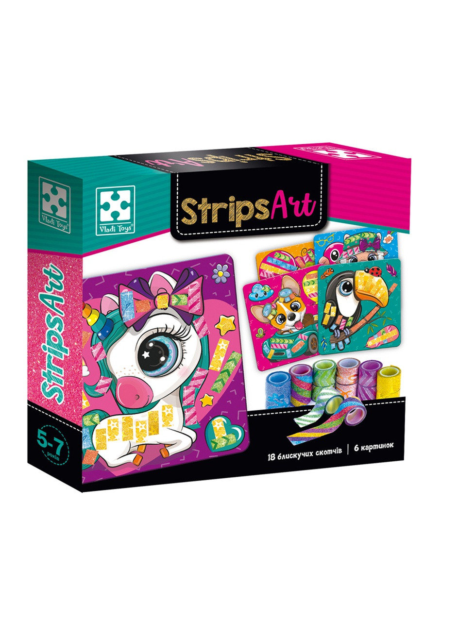 Набір для творчості "Strips Art. Щасливі мордочки" колір різнокольоровий ЦБ-00221153 Vladi toys (259465597)