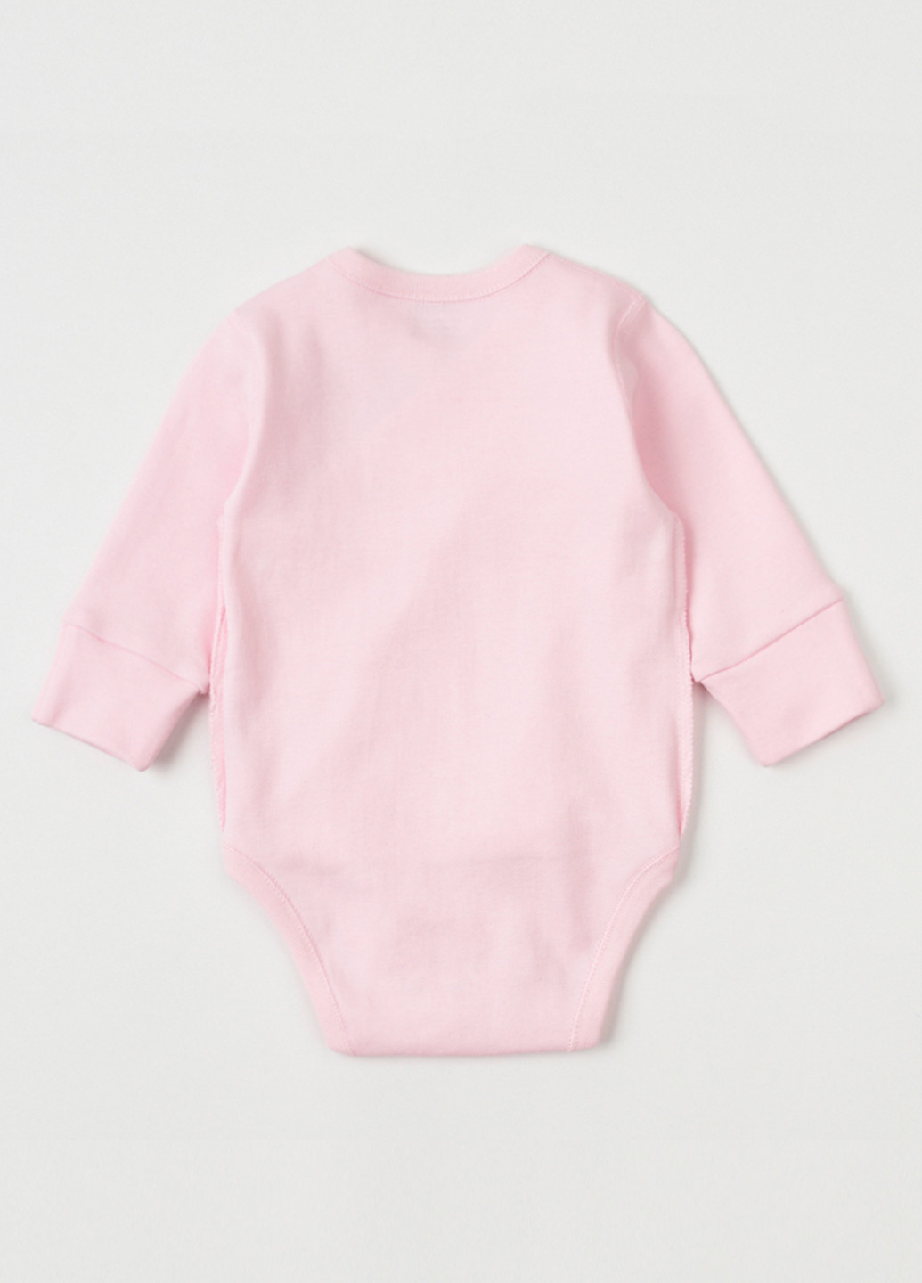 Боді з довгим рукавом на запах рожевий KRAKO (258646201)