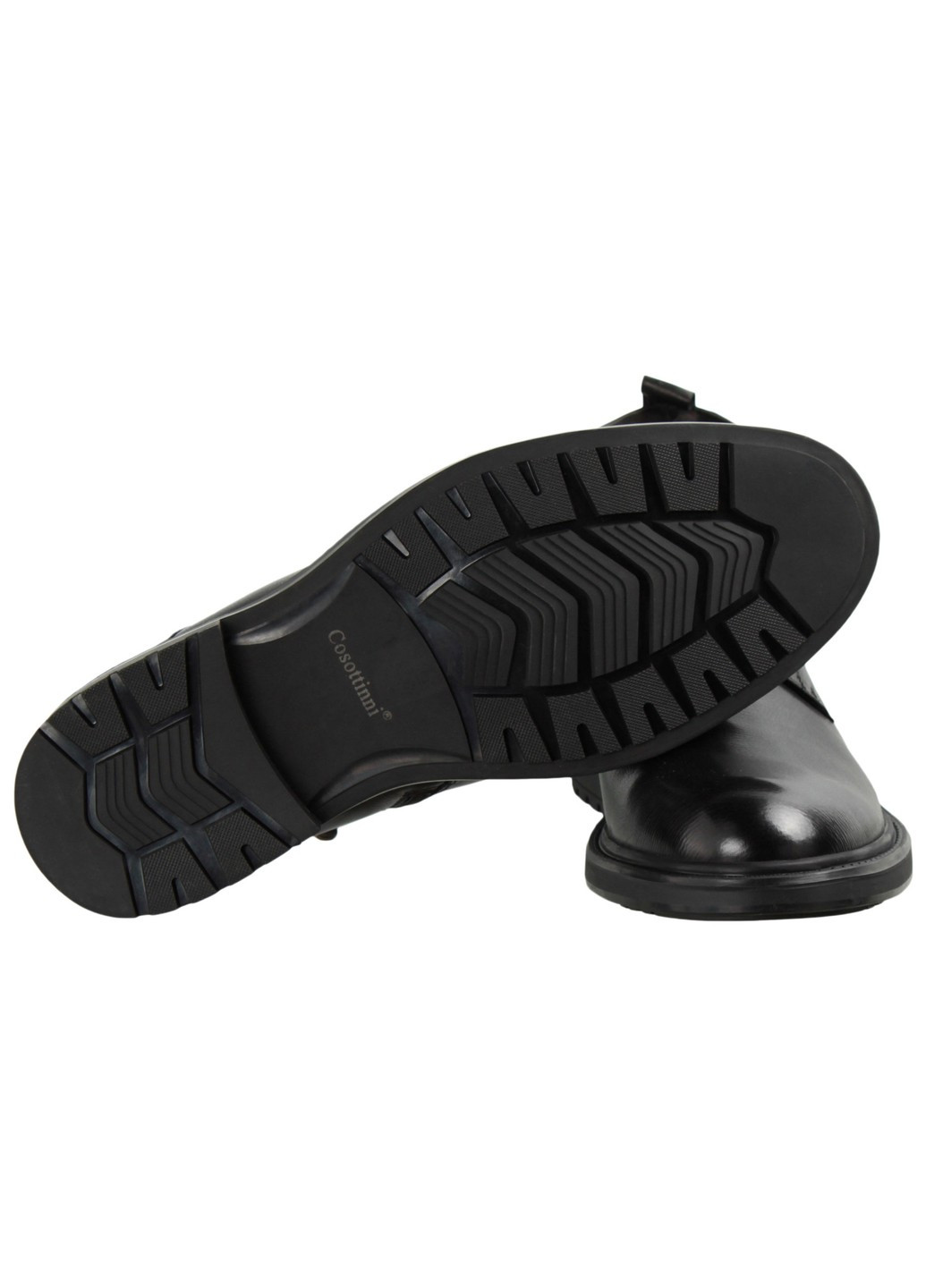 Черные зимние мужские ботинки классические 199809 Cosottinni