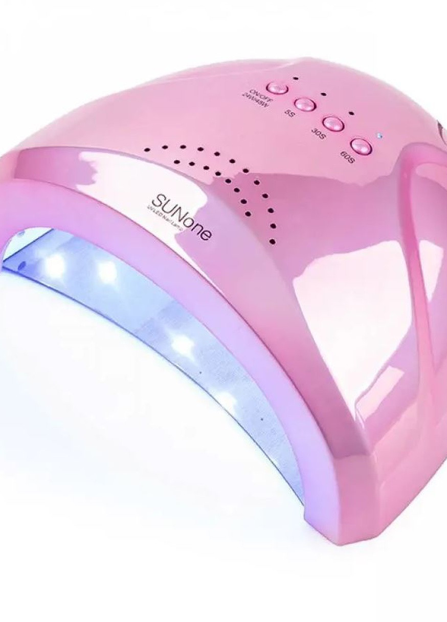 Лампа для маникюра LED+UV One Mirror Pink (зеркально-розовая), 48 Вт Sun (256733652)