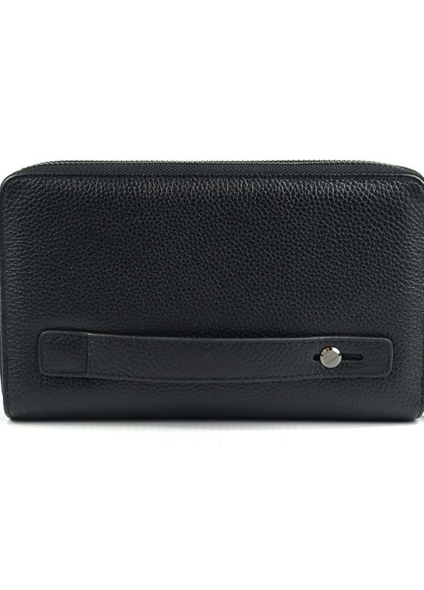 Мужской кожаный толстый клатч сумочка на две молнии, клатч черный из натуральной кожи No Brand (266914598)