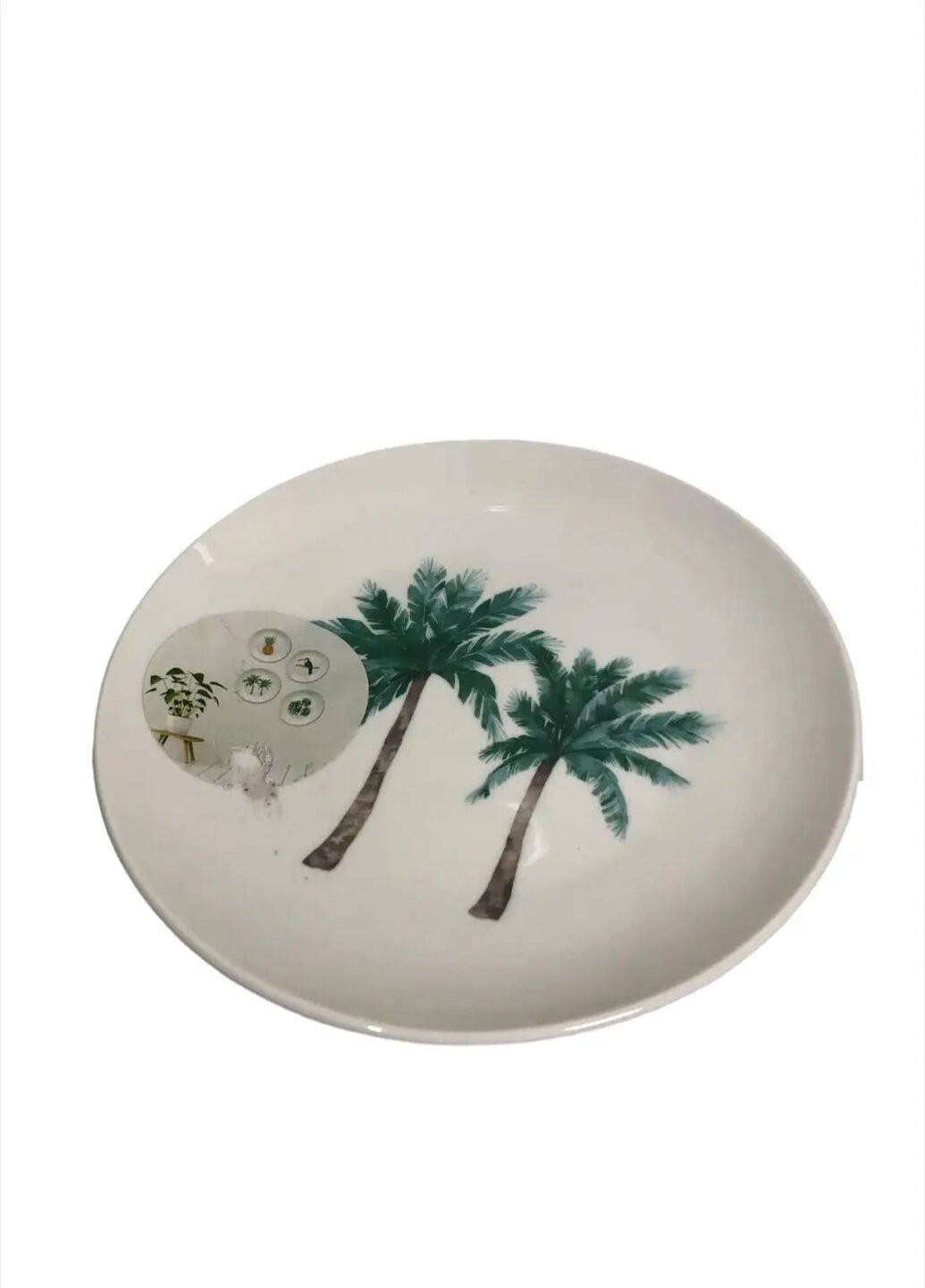 Декоративна тарілка на стіну "Пальми" 22,5 х 22,5 см EDEKA (263276805)