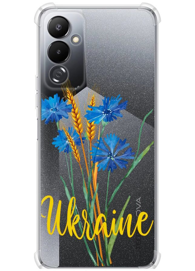 Силіконовий протиударний с посиленими кутами чохол 'Ukraine v2' для Endorphone Tecno Pova 4 LG7n (261027933)