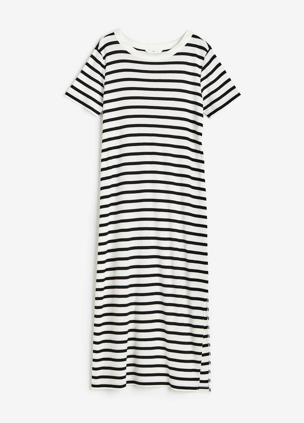 Білий повсякденний плаття, сукня H&M в смужку