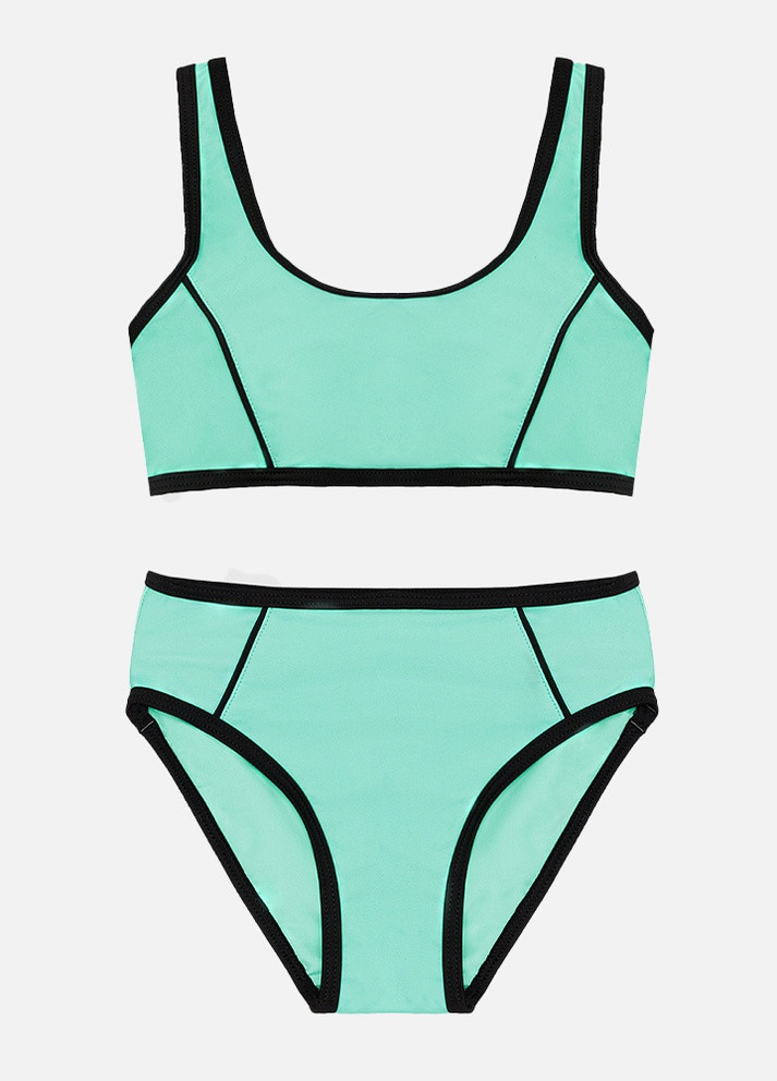 Мятный летний купальник для девочки цвет мятный цб-00224067 Teres