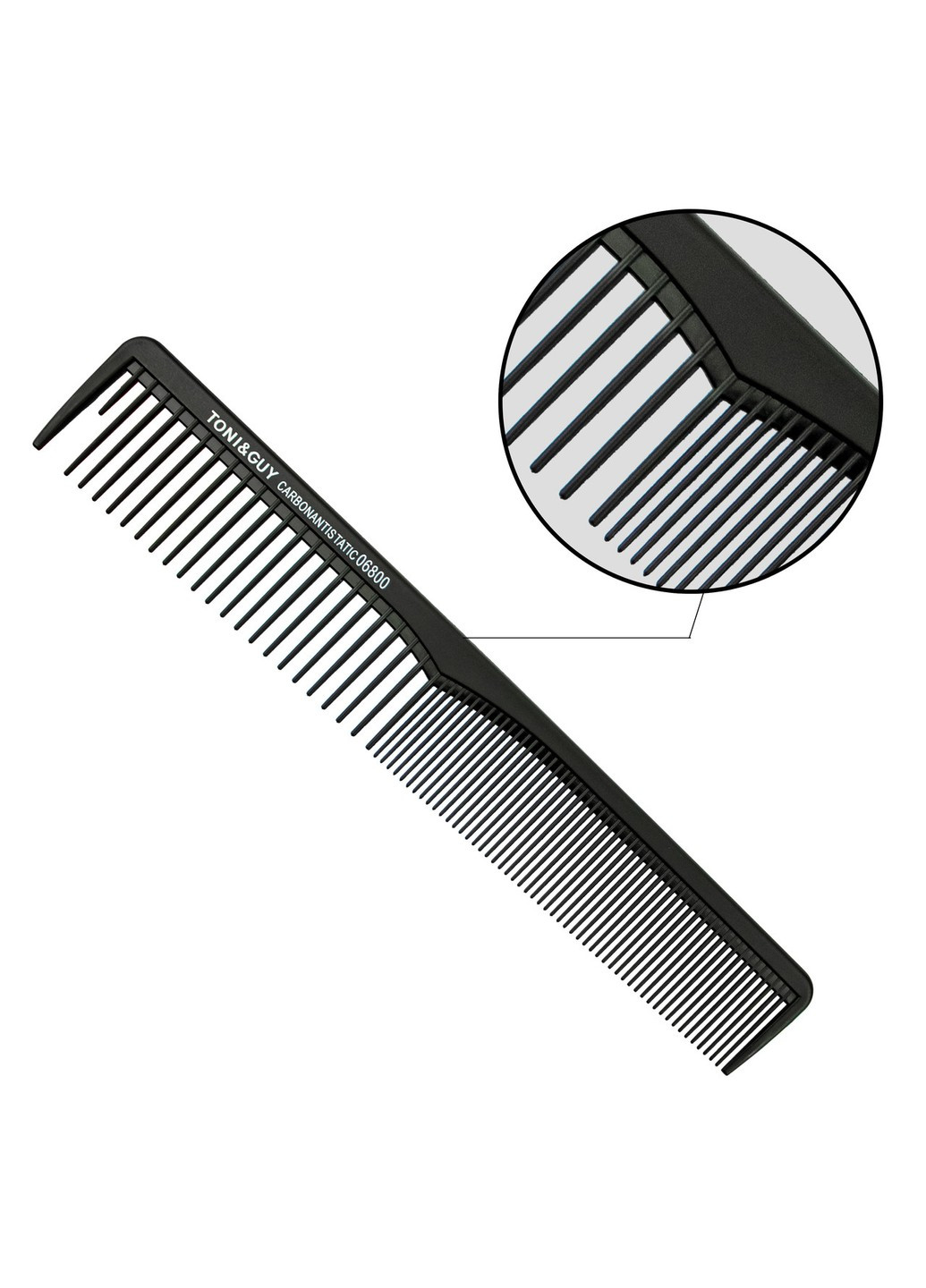 Гребінець для волосся Carbon T&G чорний 06800 гребінець для стрижки гребінець для перукаря планочка Toni & Guy (262292270)