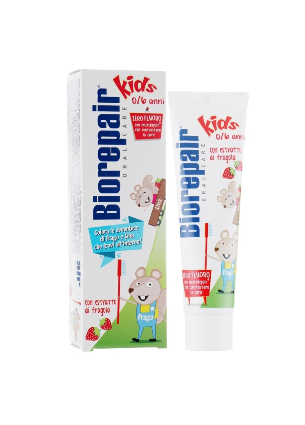 Дитяча зубна паста Kids Topo Gigio Cartoon 50 мл Biorepair (256927203)