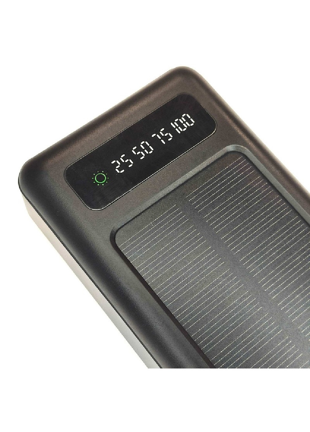 Power Bank універсальний зарядний пристрій акумулятор зовнішній акумулятор з сонячною панеллю 20000 Mah (475045-Prob) Чорний Unbranded (260947417)
