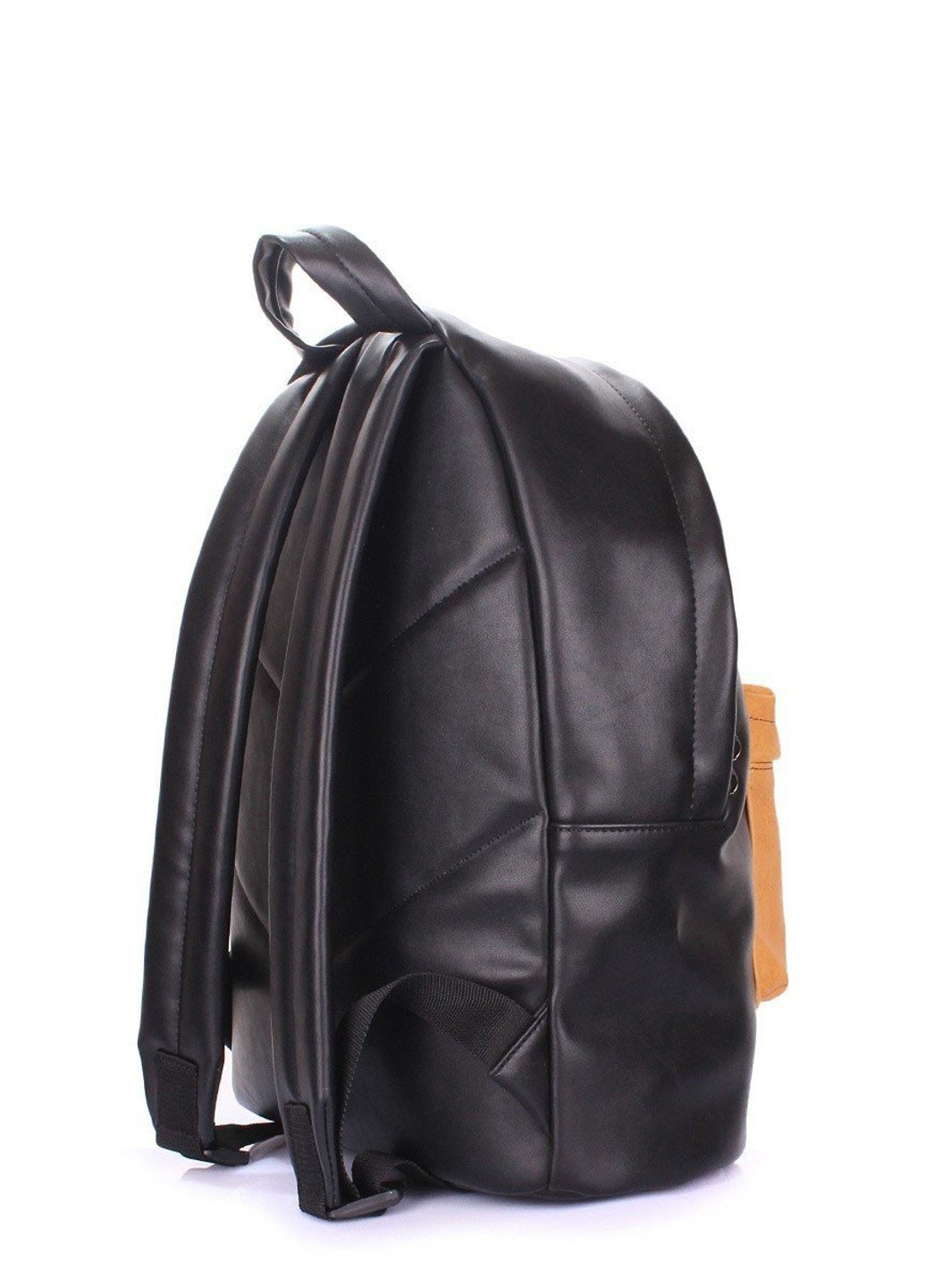 Женский рюкзак из кожзама backpack-pu-black-orange PoolParty (276456897)