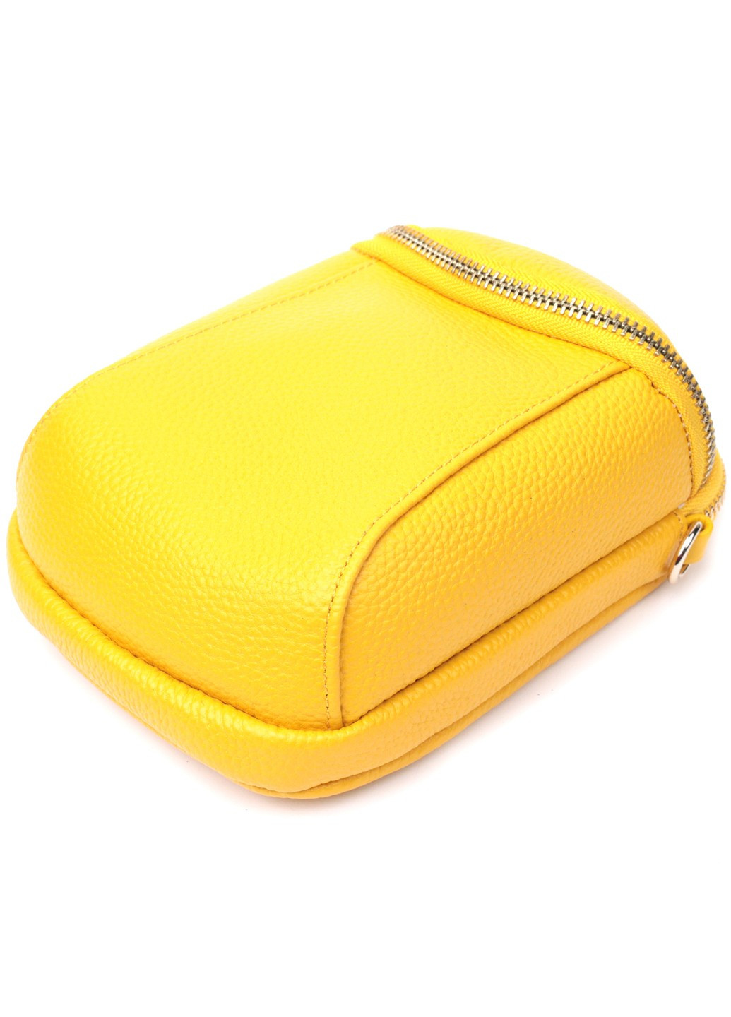 Оригінальна сумка для жінок з м'якої натуральної шкіри 22342 Жовтий Vintage (276457624)