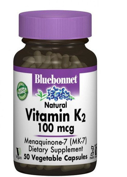 Vitamin К2 100 mcg 50 Veg Caps Bluebonnet Nutrition (256723254)