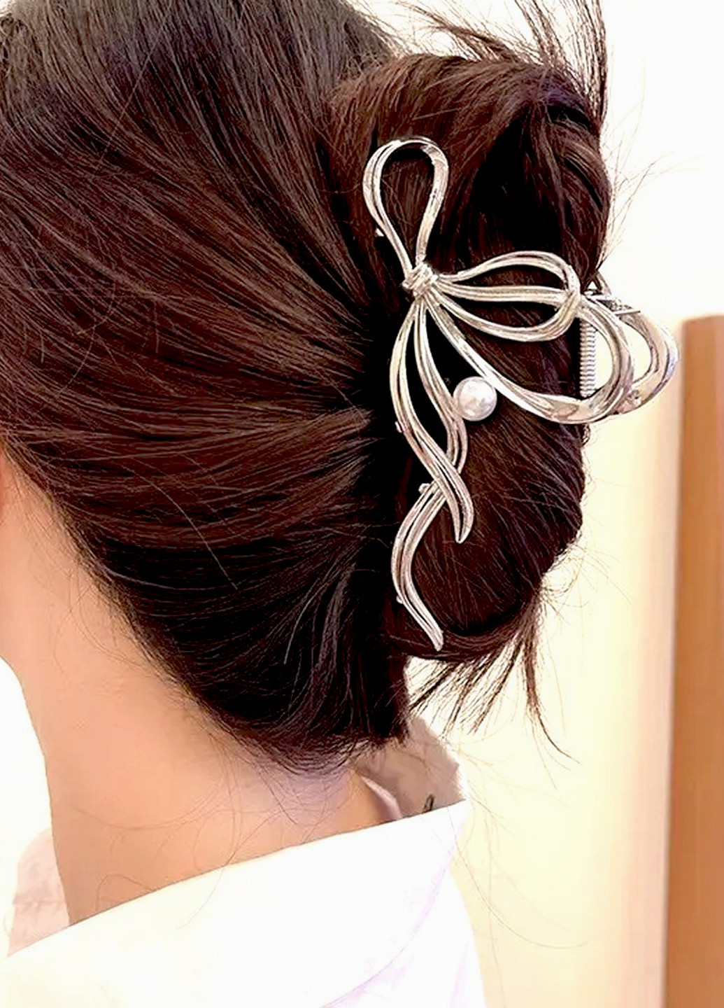 Заколка краб для волосся "Happi", сріблястий Анна Ясеницька (264078064)