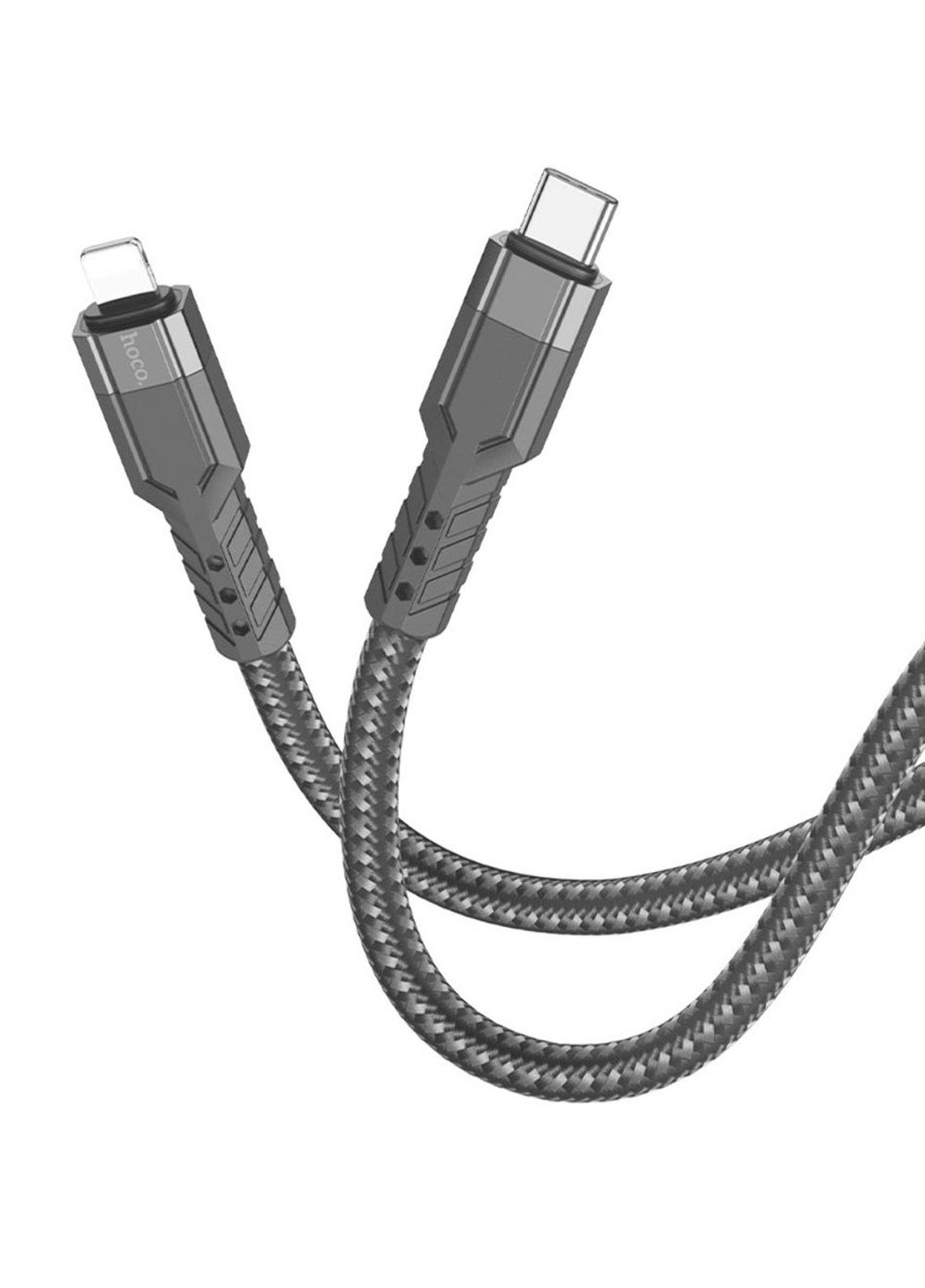 USB кабель U110 Type-C - Lightning 3A 20W PD 1.2 м колір чорний ЦБ-00204675 Hoco (259467234)