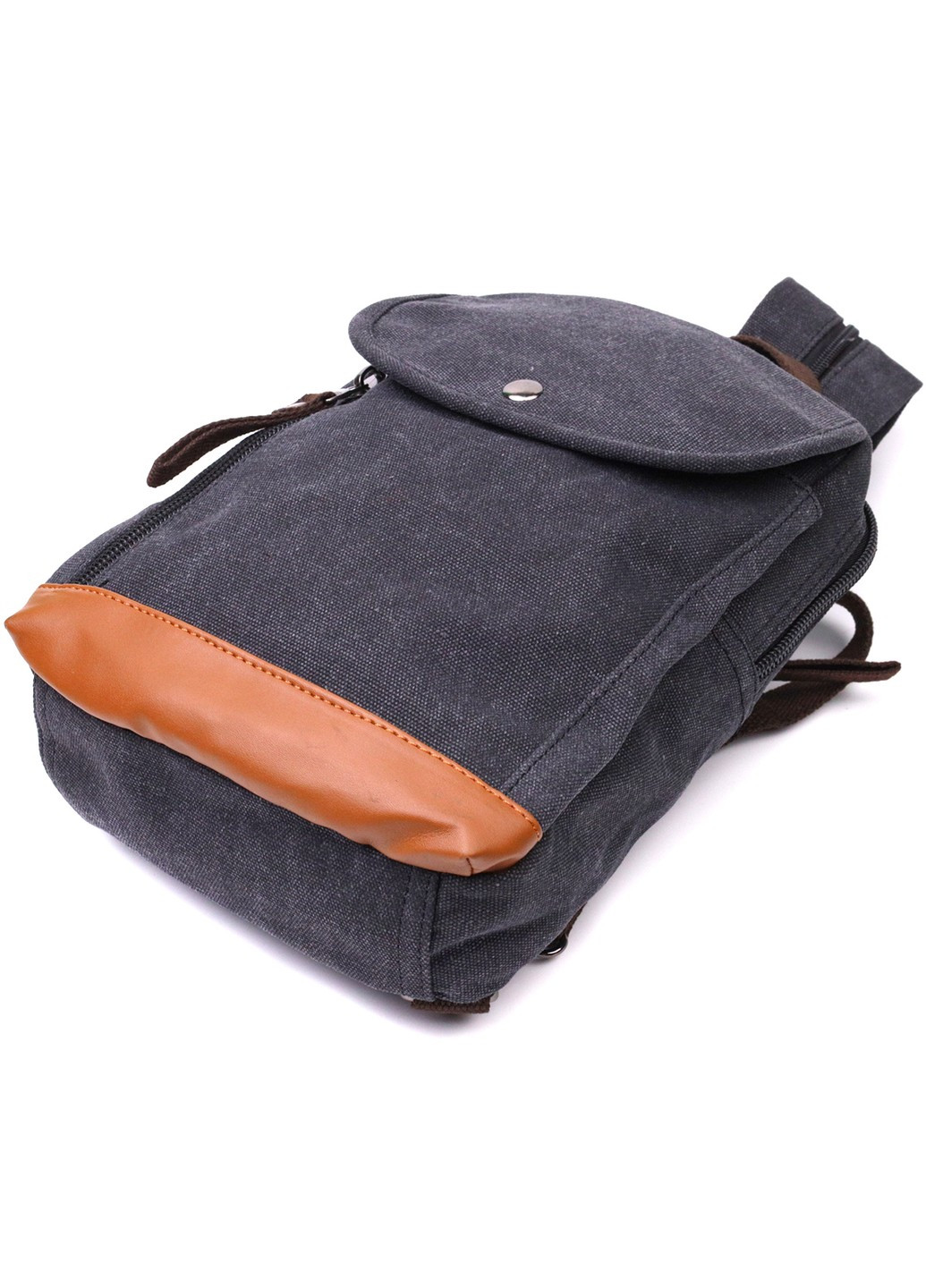 Рюкзак для мужчин из плотного текстиля 22182 Черный Vintage (267925317)