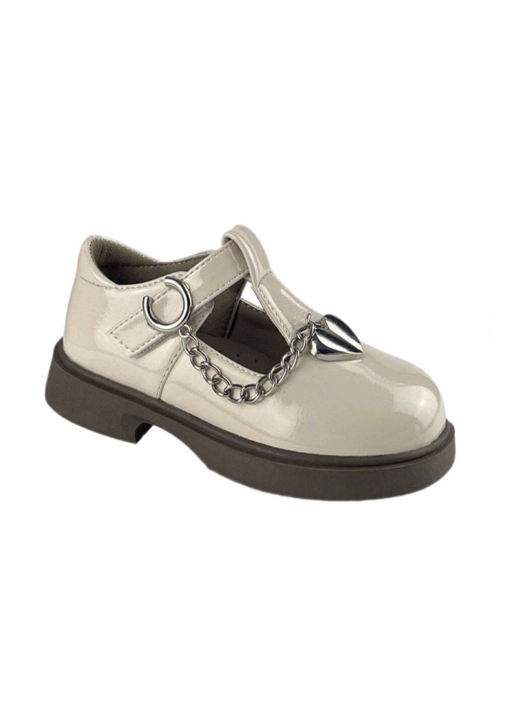 Бежевые туфли для девочки бежевые Jong Golf