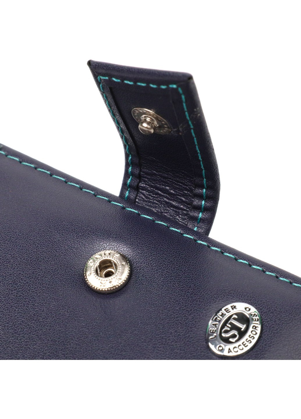 Компактный женский кошелек из натуральной кожи 19425 Синий st leather (267927756)