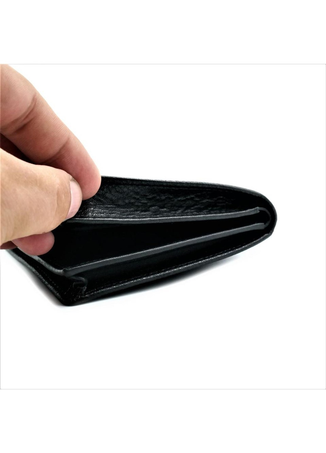 Чоловічий шкіряний гаманець 11 х 10 х 2,5 см Чорний wtro-408 Weatro (272950027)