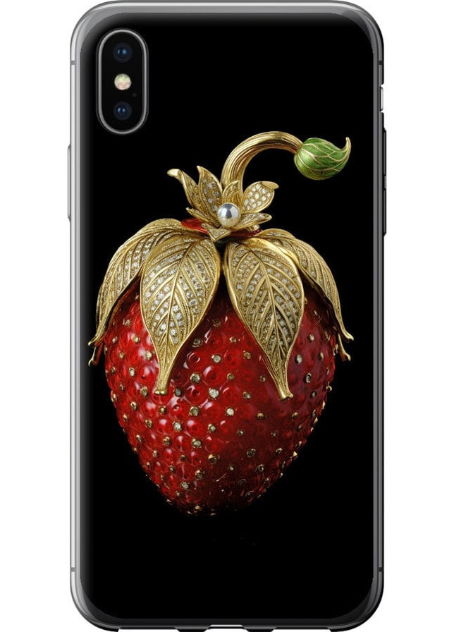2D пластиковый чехол 'Клубника v3' для Endorphone Apple iPhone XS (259319796)