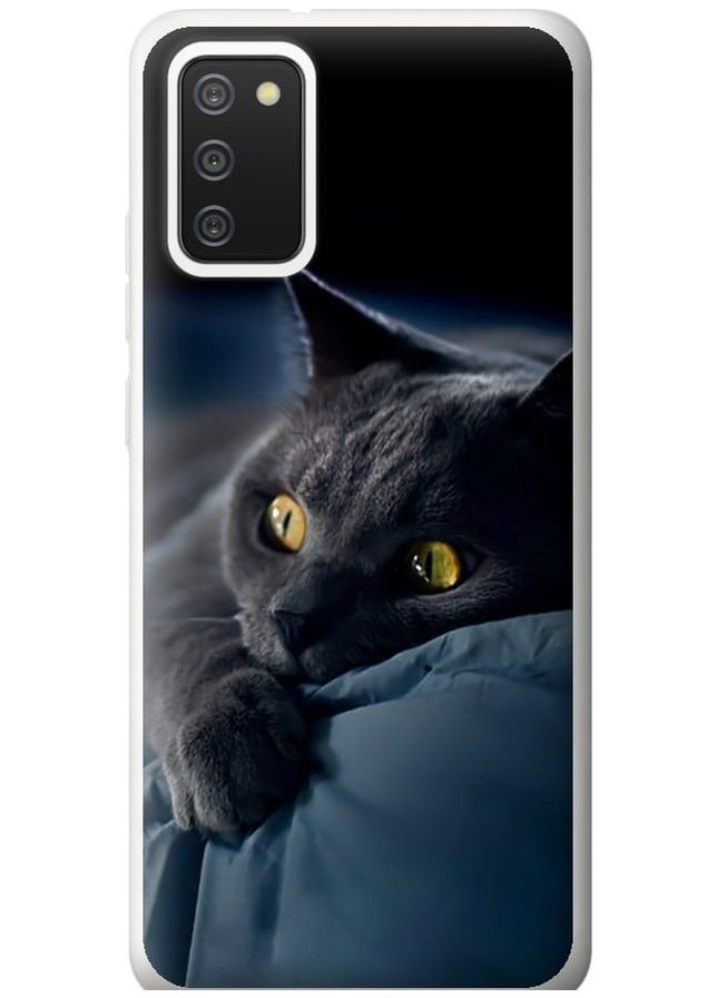 2D пластиковий чохол 'Димчастий кіт' для Endorphone Samsung Galaxy A02s A025F (265227495)