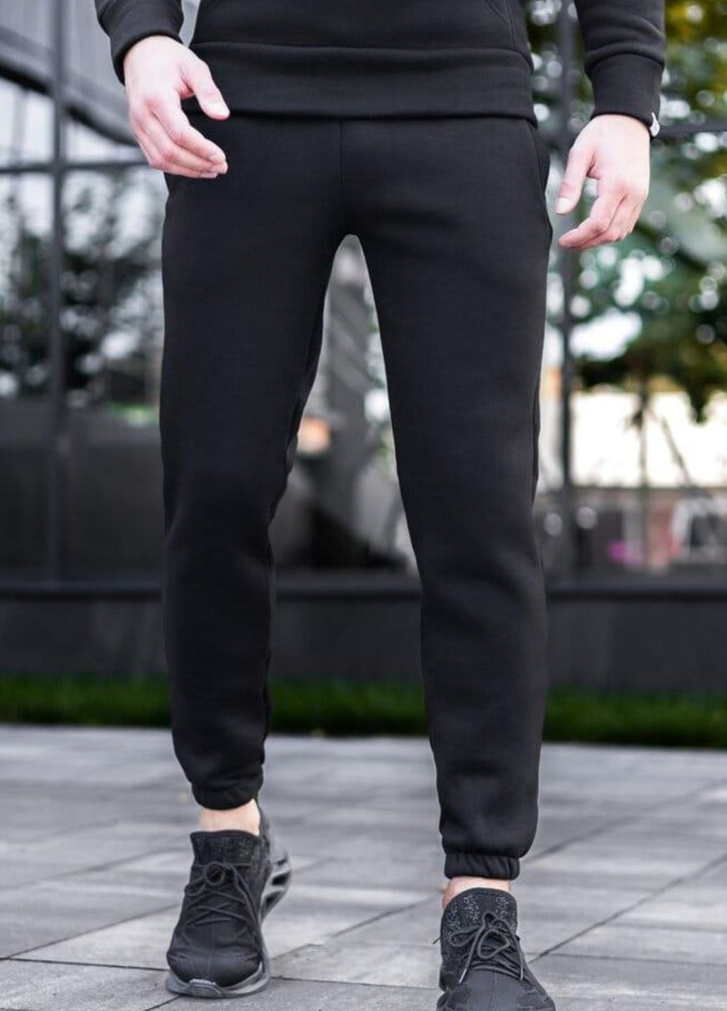Черные зимние брюки No Brand