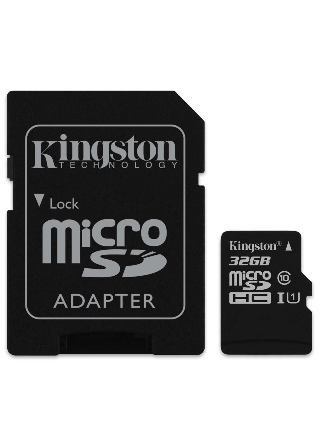 Карта пам'яті microSDHC 32 GB Card Class 10 + SD adapter (SDCS2/32GB) Kingston (276070725)
