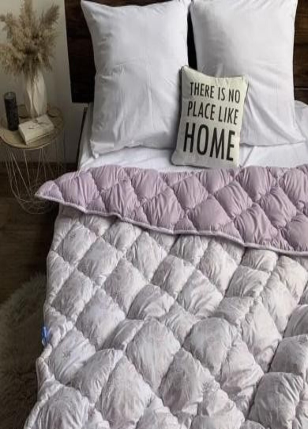 Одеяло холлофайбер зимнее двухспальное 175х210 светло-фиолетовое ODA (263056497)