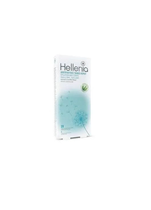 Стрічки для депіляції Hellenia 20 шт для тіла та ніг + 4 вологі серветки Aloe Vera Danins (262521739)