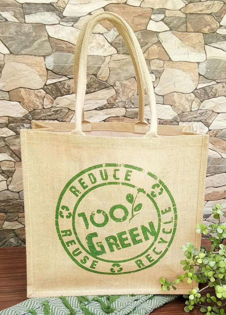 Сумка эко натуральная шоппер джутовая (138) Silk Route 100% green (273436710)
