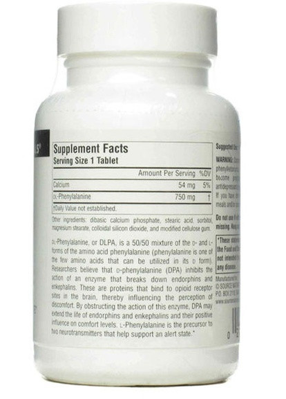 DLPA 375 mg 120 Tabs Source Naturals (257342560)