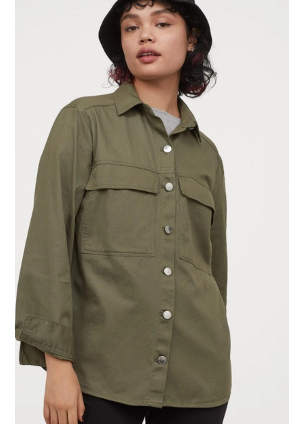 Женская верхняя рубашка Н&М (56106) S Зеленая H&M (261762920)