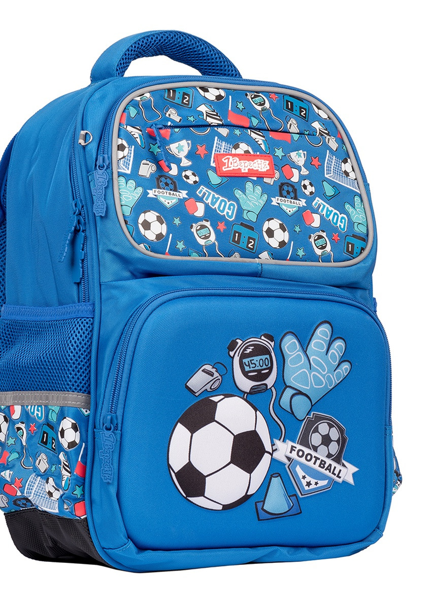Рюкзак школьный 1Вересня S-105 Football синий + пенал в подарок 1 Вересня (257296872)