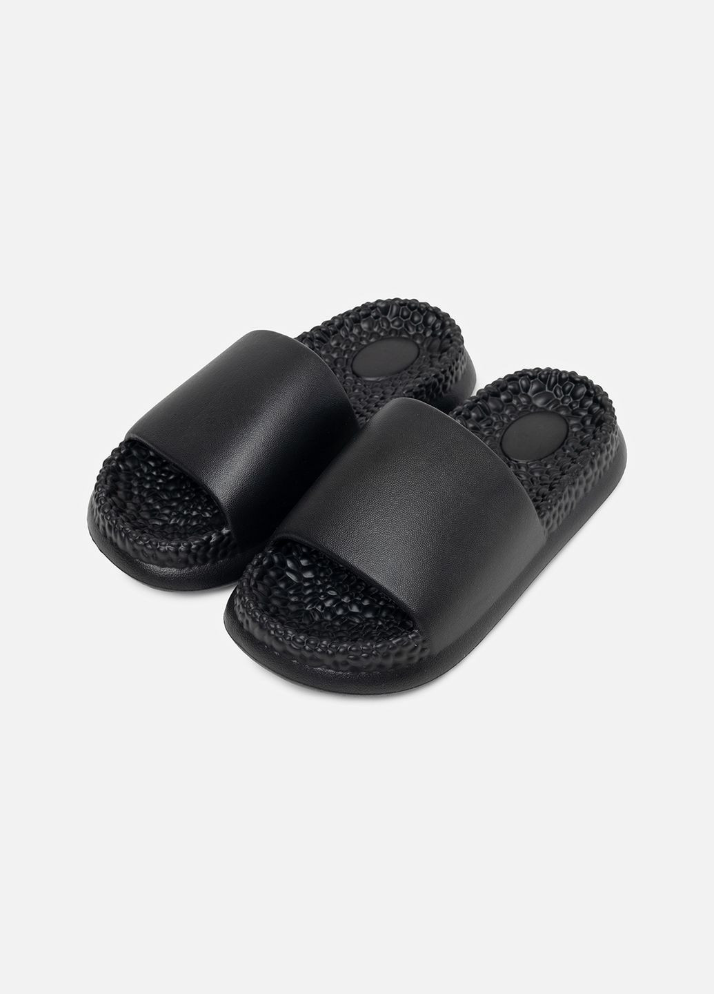 Черные мужские шлепанцы цвет черный цб-00236588 No Brand