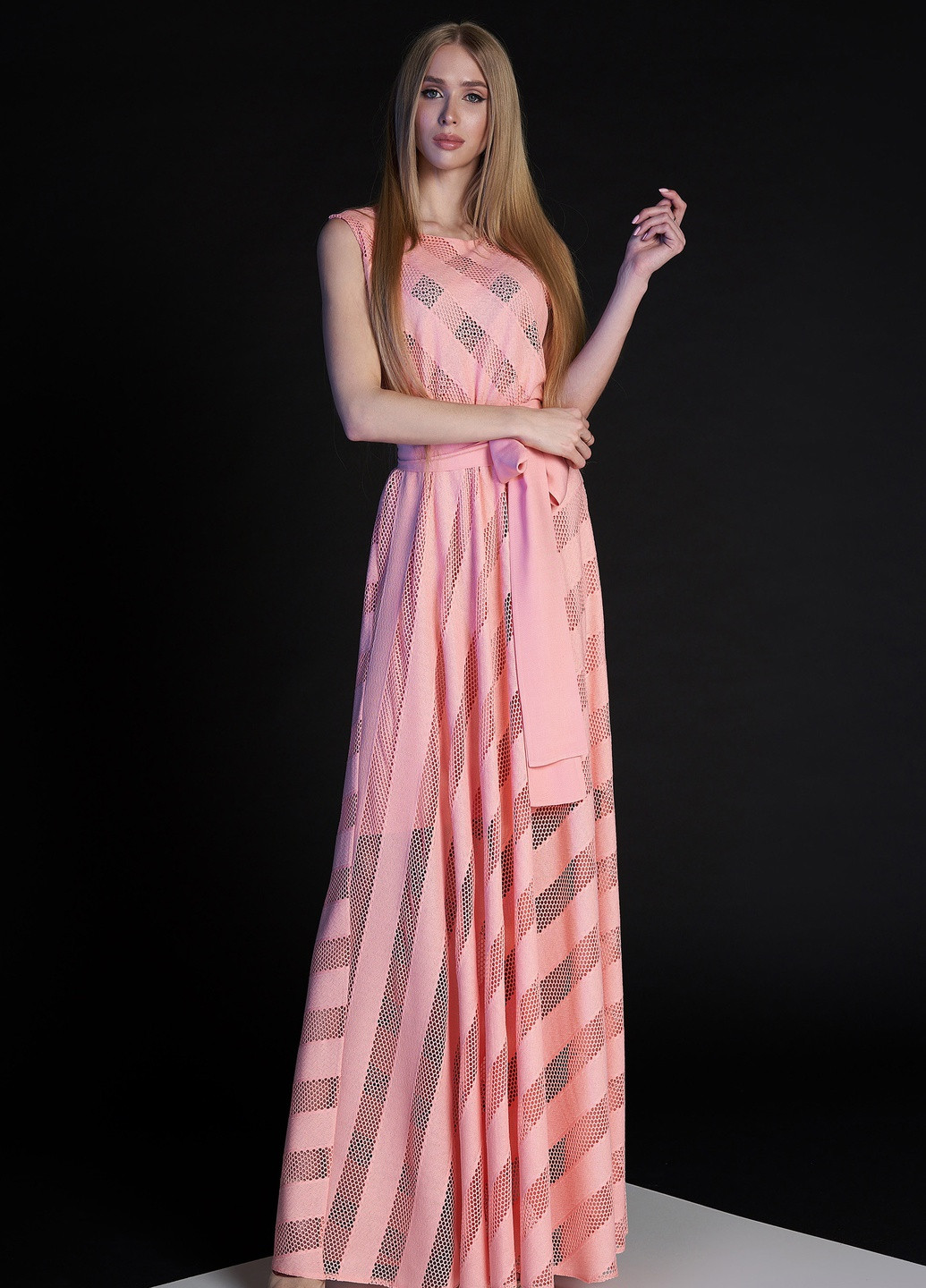 Рожева повсякденний літня сукня із натуральной тканини Jadone Fashion однотонна